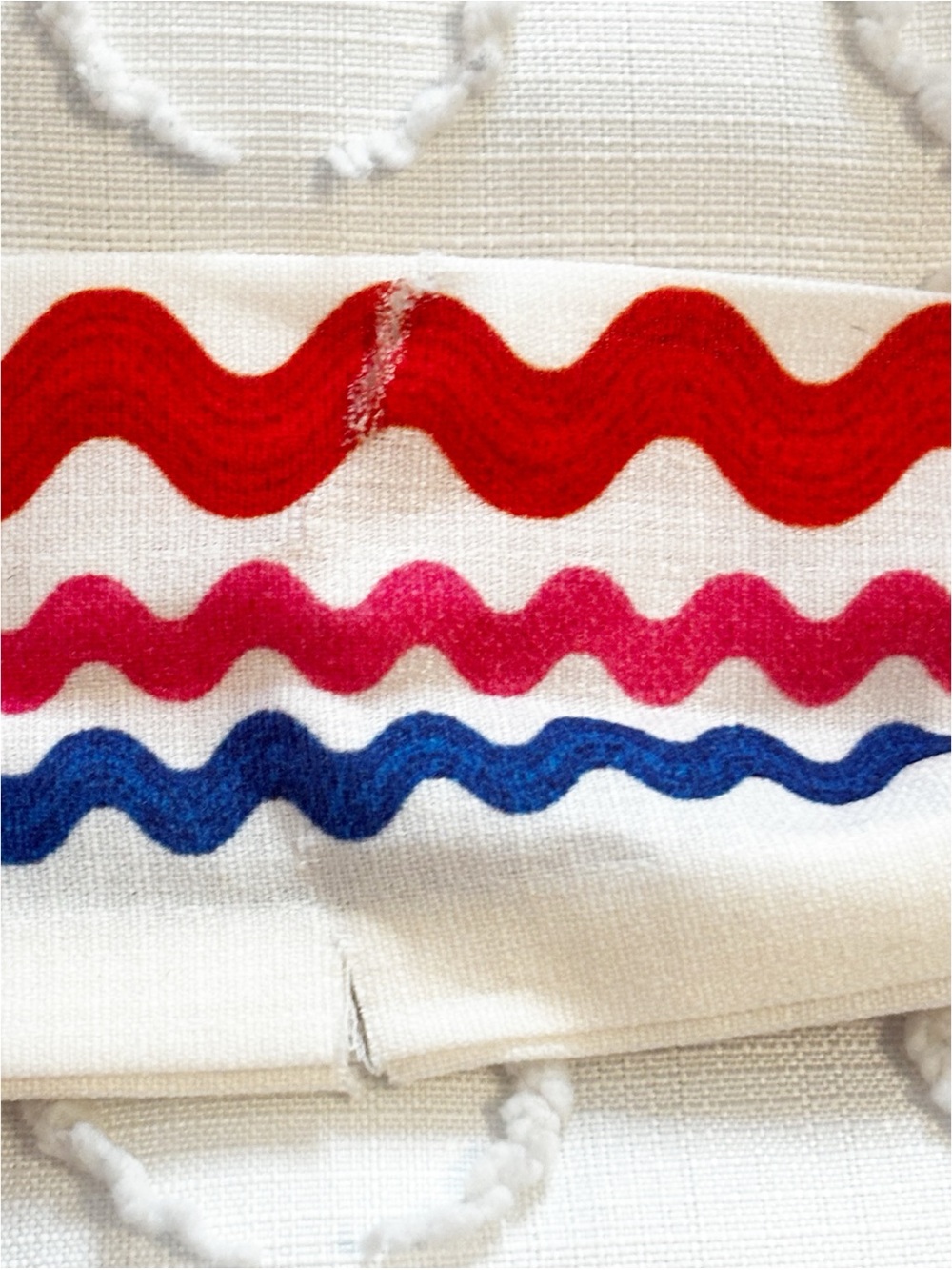 Flying Tomato Off-Shoulder White Sundress with Ric Rac Rainbow Wavy Stripes - Picture 7 of 12